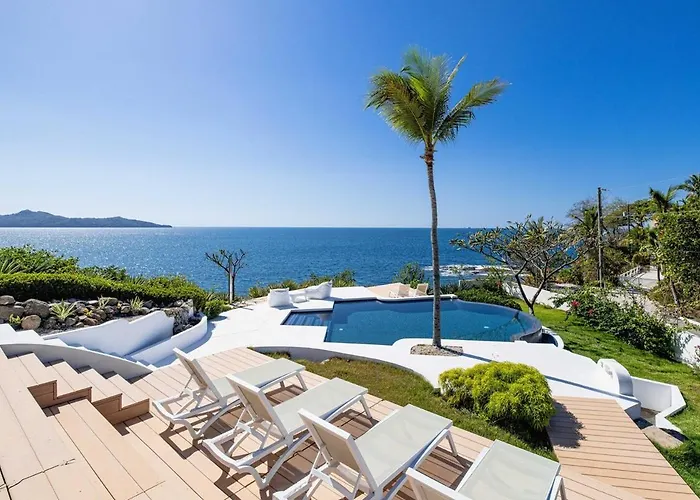 Villa Beachfront Cliff 300 Degrees Ocean Views, Pool And Jacuzzi
