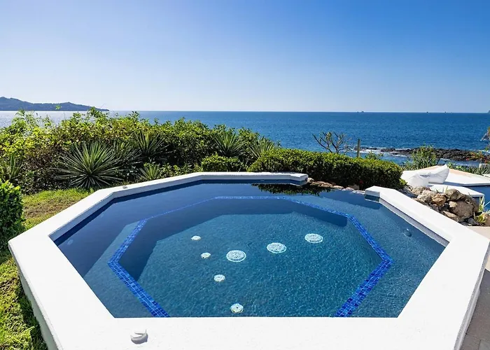 Villa Beachfront Cliff 300 Degrees Ocean Views, Pool And Jacuzzi